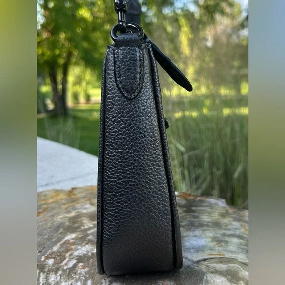 Coach Chaise 19 Crossbody Pewter Metallic Gunmetal EUC - Picture 10 of 17